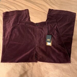 Frye Velvet Wide Leg Pants size 29